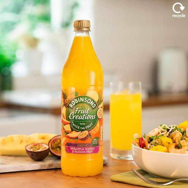 Robinsons Fruit Creations Pineapple Mango &amp;amp; Passionfruit No Added Sugar   1L