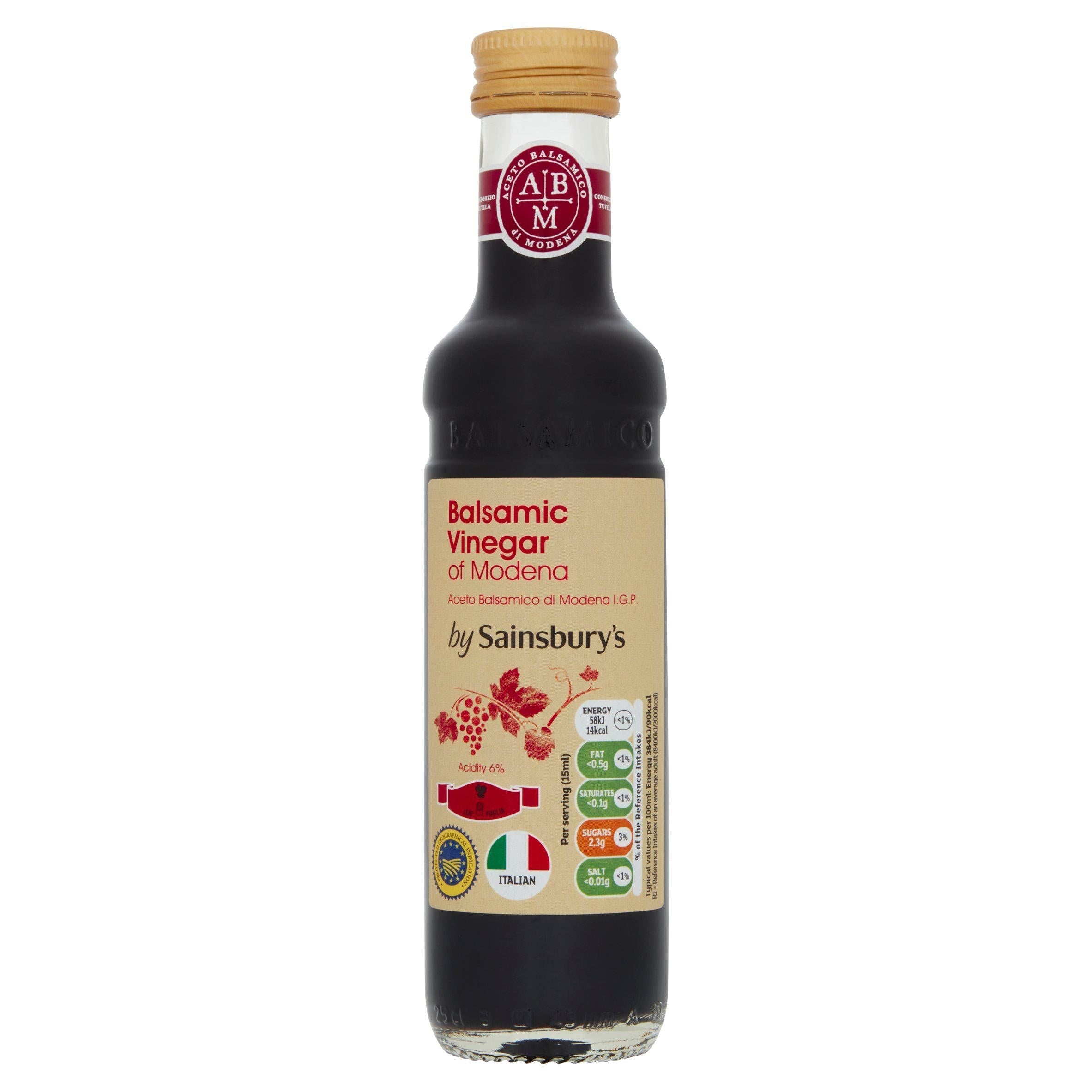 Sainsbury's Balsamic Vinegar Of Modena 1 Leaf 250ml