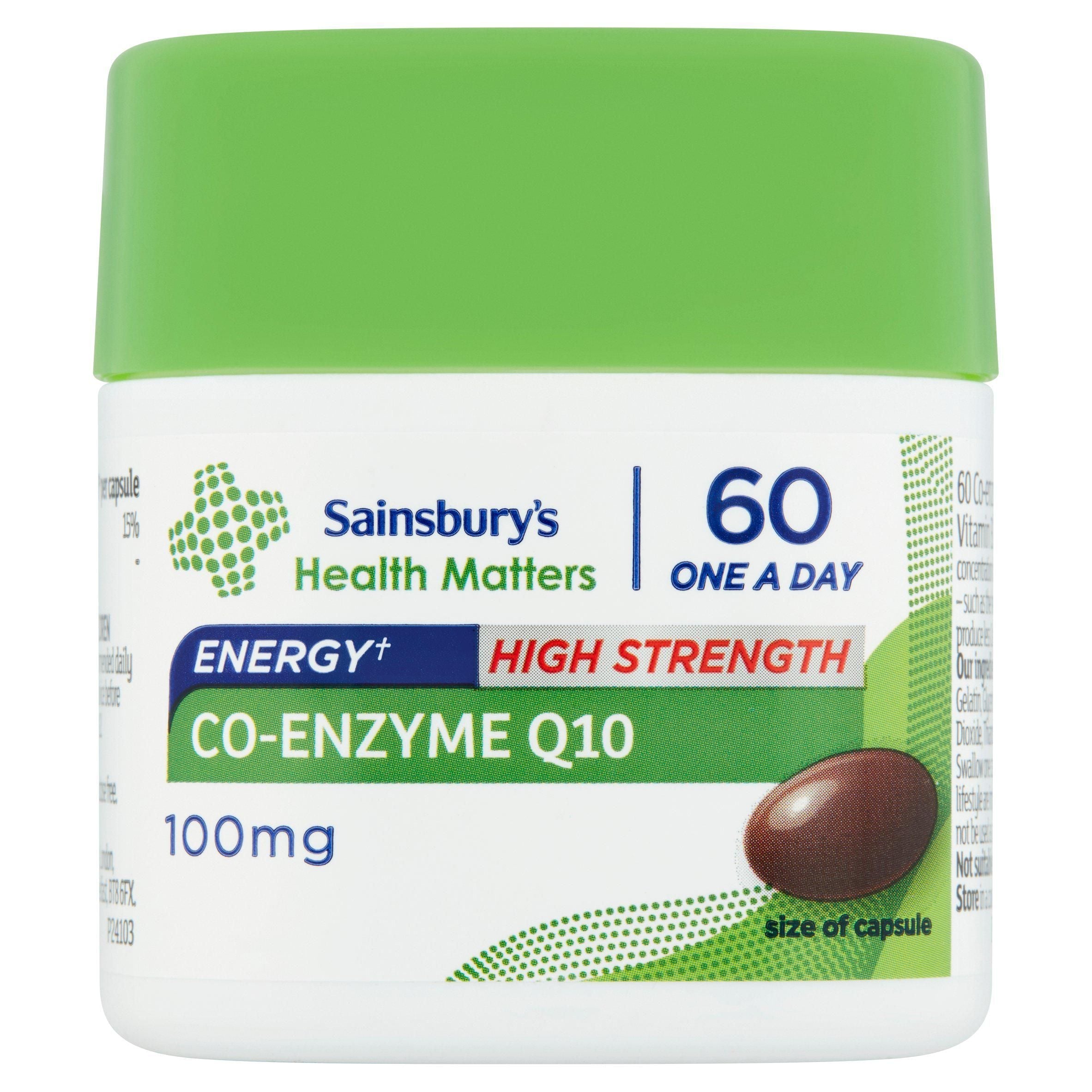 Sainsbury's Energy Co-Enzyme Q10 &amp;amp; Vitamin B1 One A Day x60 Capsules