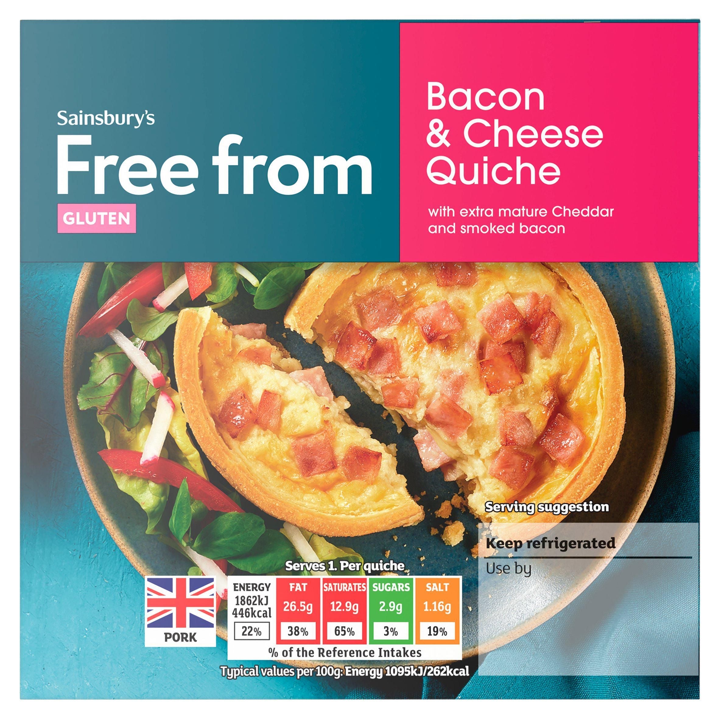 Sainsbury's Free From Cheese &amp;amp; Bacon Quiche 170g