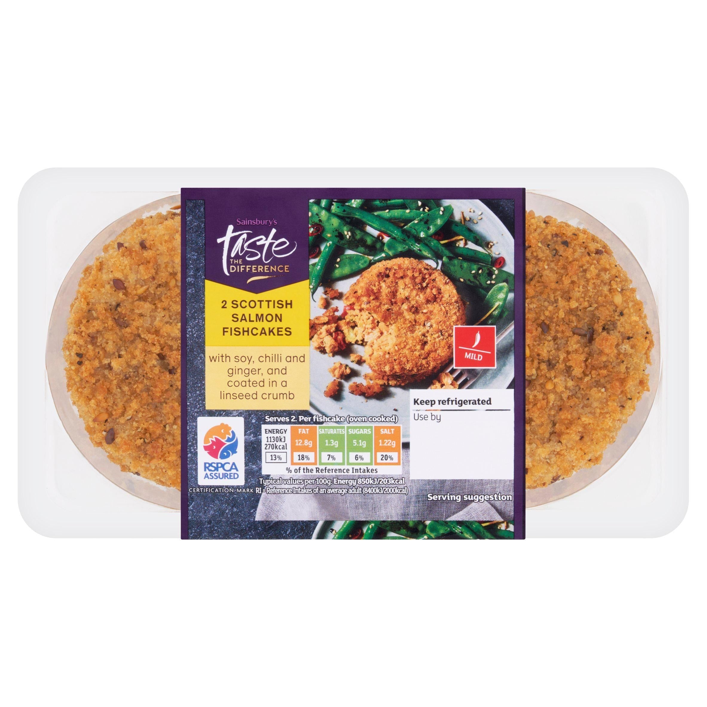 Sainsbury&amp;rsquo;s Scottish Salmon Fishcakes With Chilli &amp;amp; Ginger, Taste the Difference x2 290g