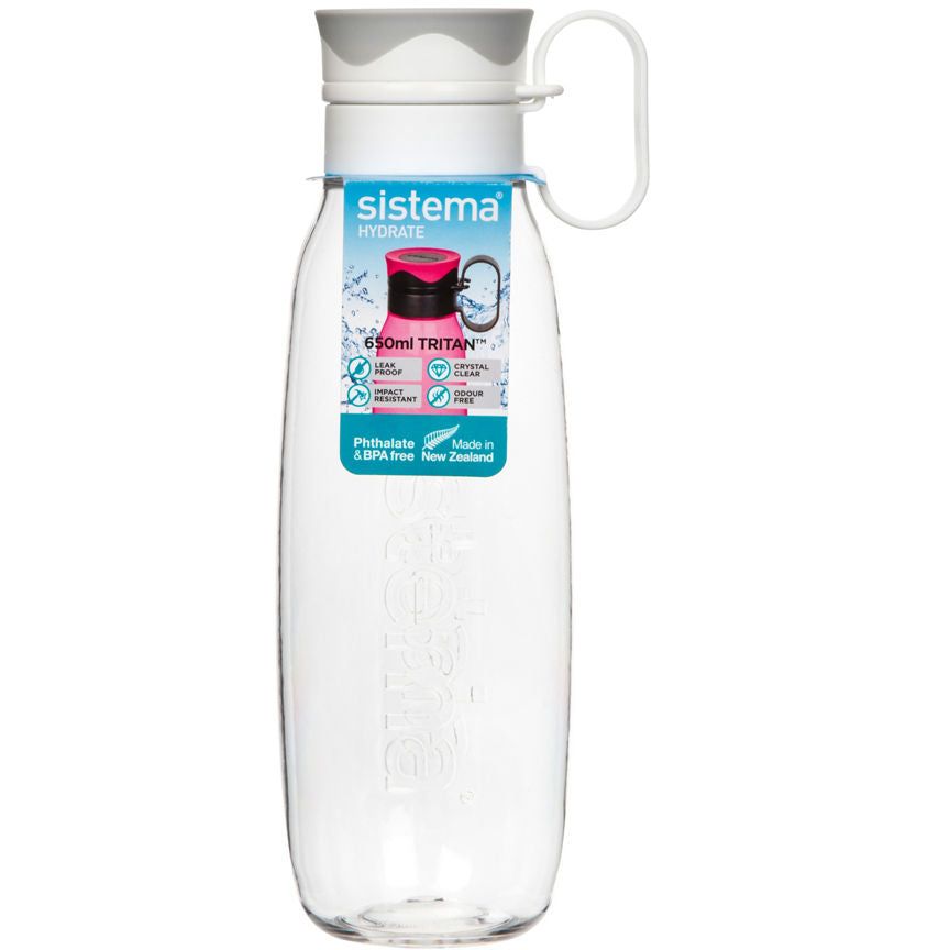 Sistema Hydrate 645ml Tritan Hourglass Bottle (Colours Vary)
