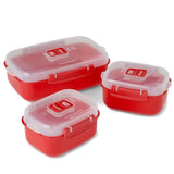 Sistema Microwave Heat &amp;amp; Eat Container Set 3 Pack   3 per pack
