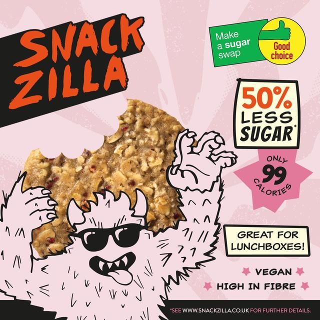 SNACKZILLA Raspberry Soft-Baked Oat Cookies   4 x 30g