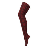 Sock Snob Ladies 80 Denier Opaque Patterned Tights 8-14 UK Skye Red